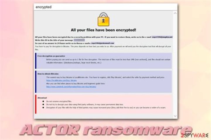 ACTOR Ransomware 🔐 (.ACTOR File) — Removal Guide