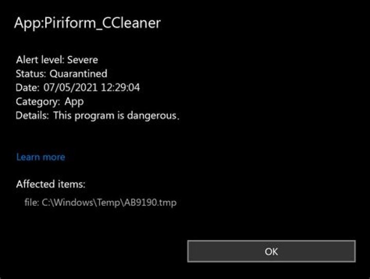 App:Piriform_CCleaner — Virus Removal Guide
