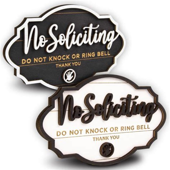 Can I put a no soliciting sign on my door