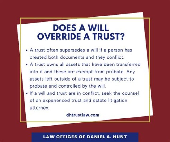 Does a will override a trust