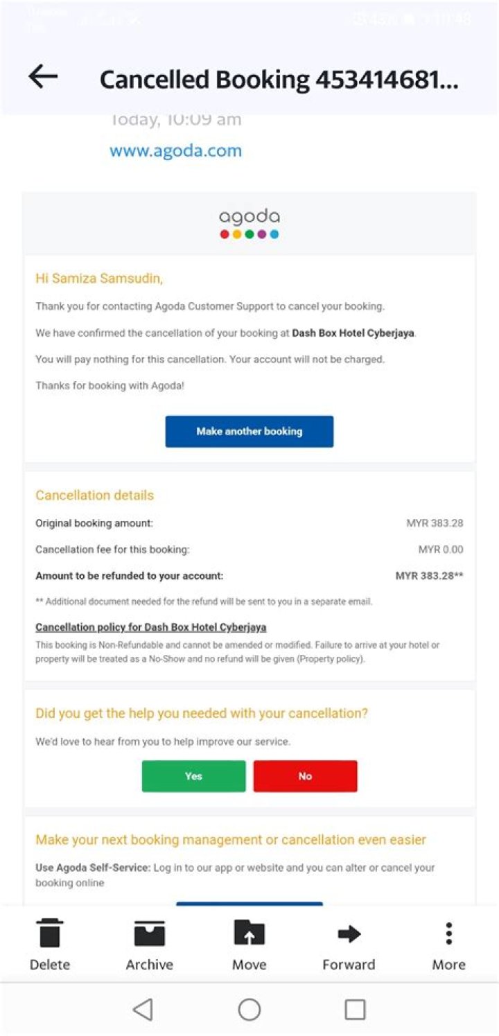 How do I cancel Agoda booking online?