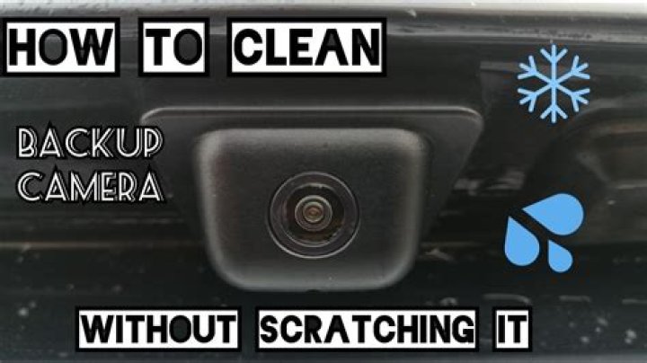 How do I clean my backup camera?