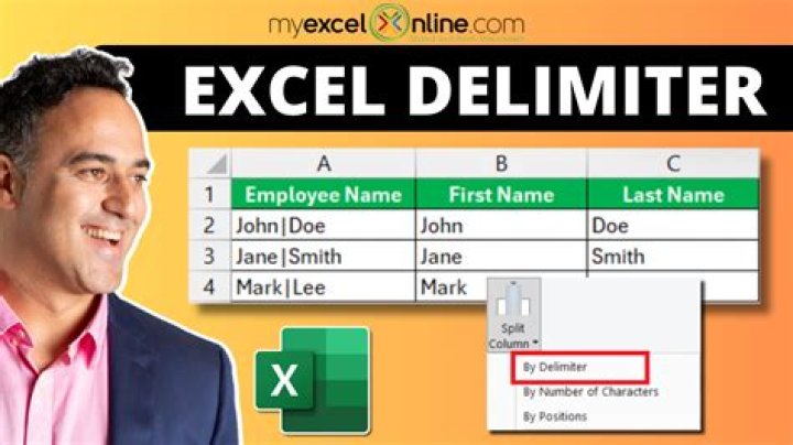 How do I create a delimiter in Excel?
