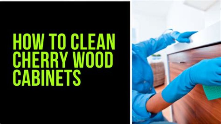 How do you clean cherry wood cabinets?