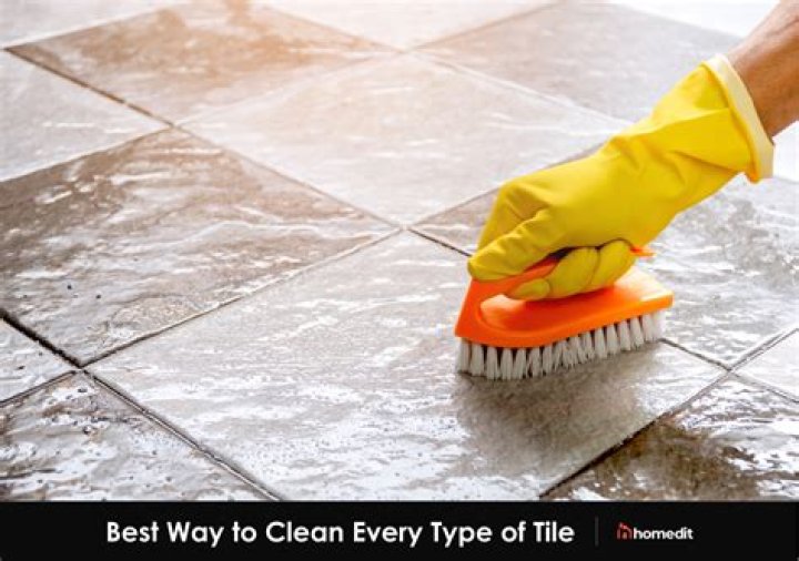 How do you clean freshly grouted tile?