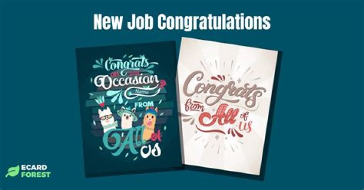 How do you congratulate someone on a new job?