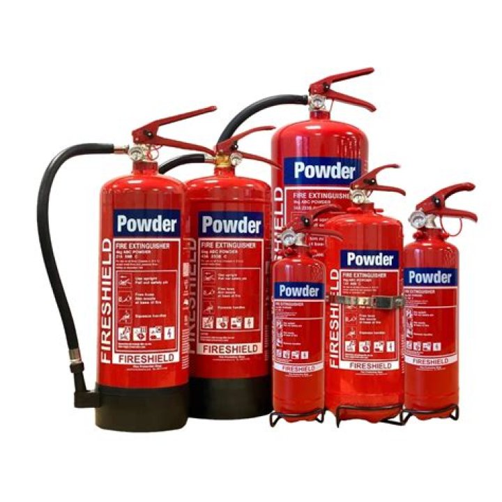 How do you dispose of ABC fire extinguisher powder?