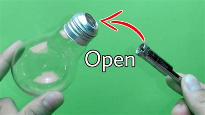 How do you open a light bulb without breaking it?