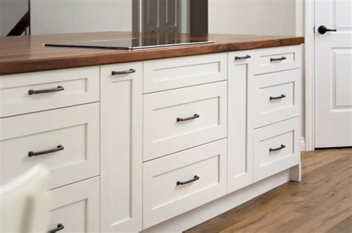 How do you put handles on kitchen cabinets?