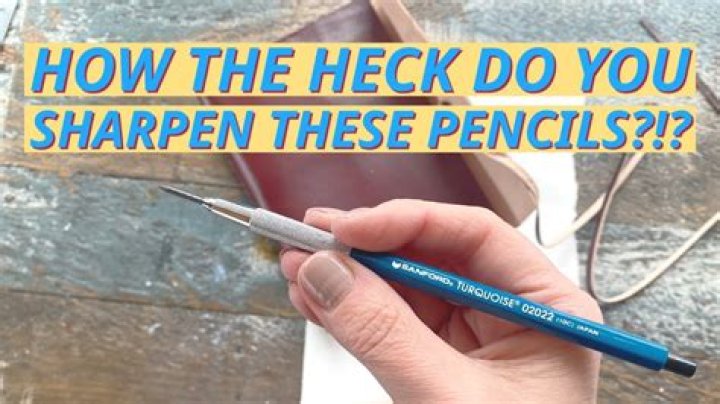 How do you sharpen pastels?