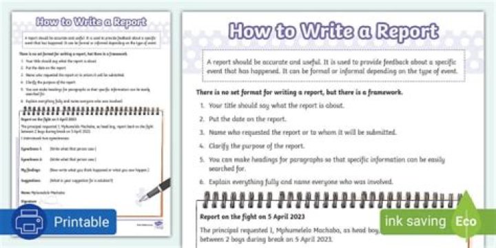 How do you write a report in Word?