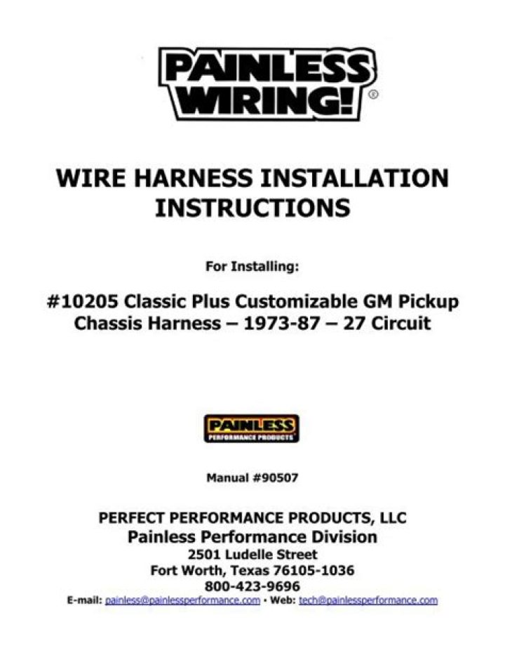 How long does it take to install a Painless wiring harness?