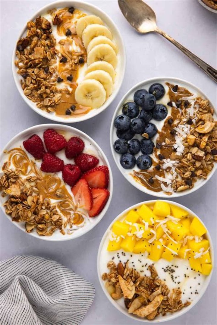How many calories are in yogurt and granola?