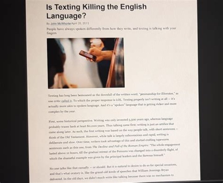 How texting is ruining the English language