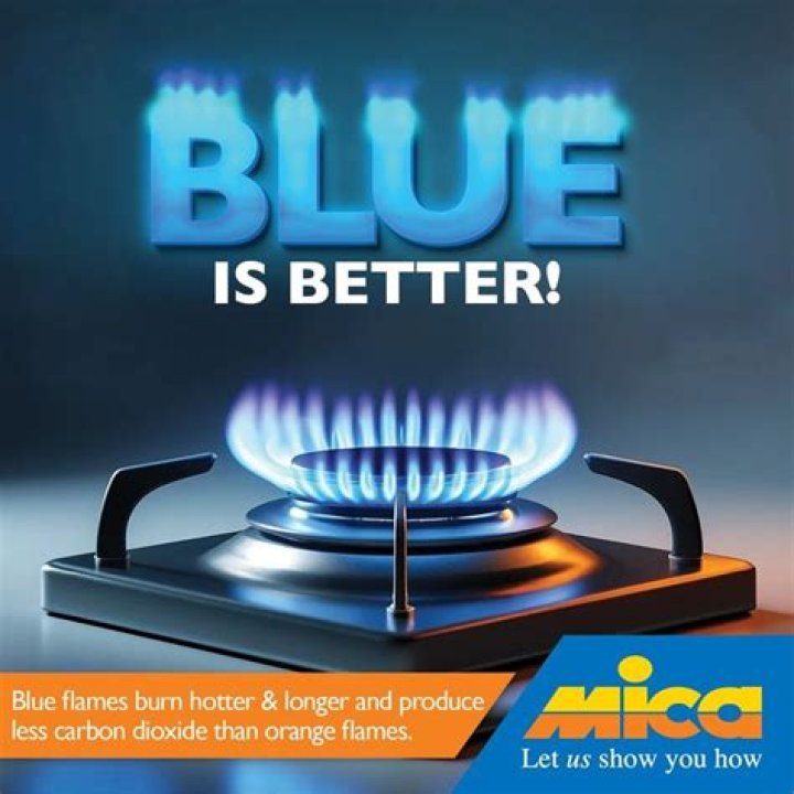 Is blue or orange flame hotter?