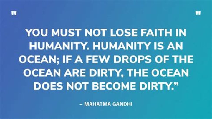 What does it mean to lose faith in humanity?