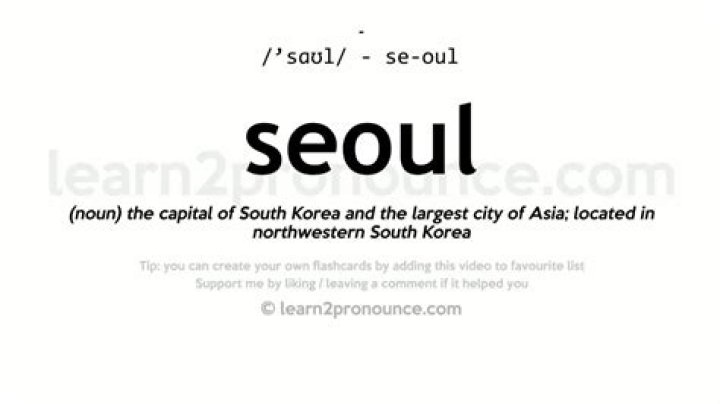What does Seoul mean in Korean?