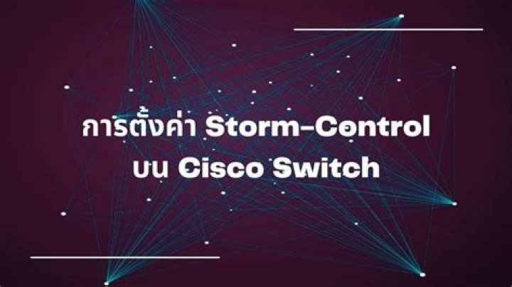 What does storm Control Do Cisco?