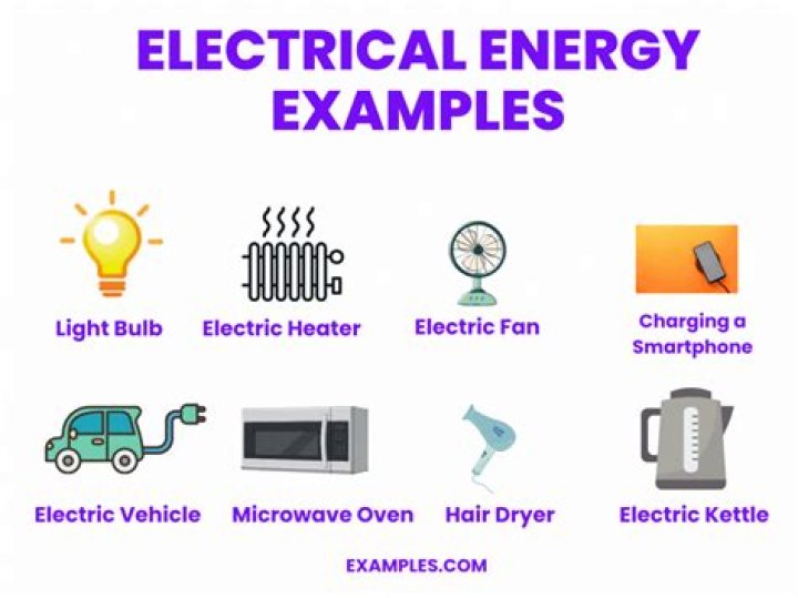 What is an example of electrical energy to chemical energy?
