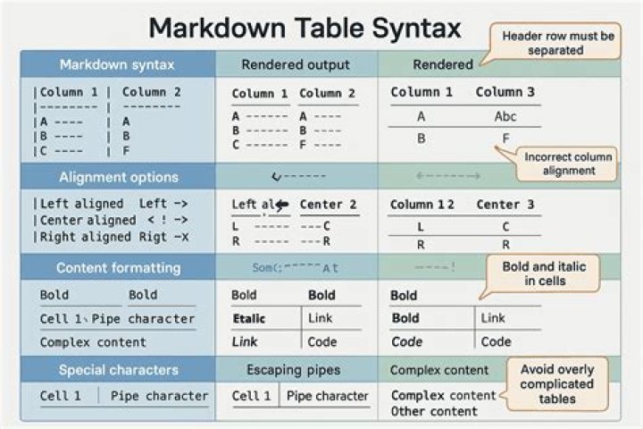 What is markdown table?