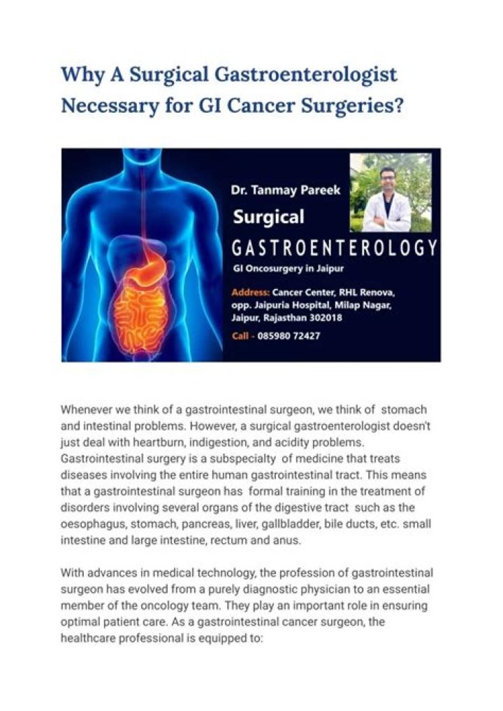 What is surgical gastroenterologist?