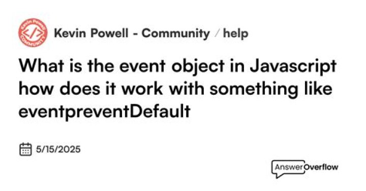 What is the event object