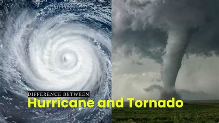 What is the main difference between a tornado and a hurricane?