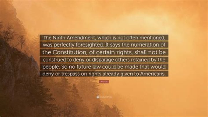 What is the text of the Ninth Amendment?