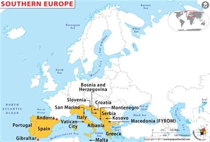 What islands make up Southern Europe?