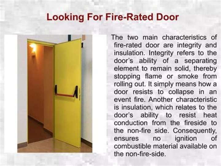 What makes a fire rated door