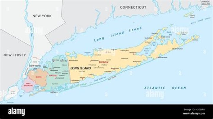 What separates Queens from Long Island?