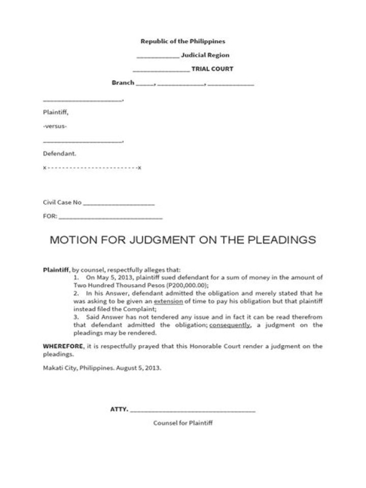 When can you file a judgment on the pleadings?