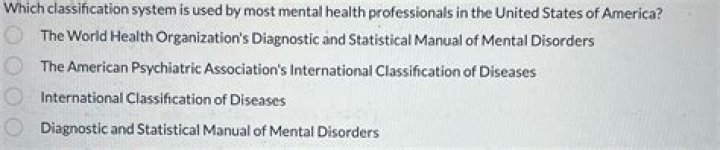 Which classification system is used by most mental