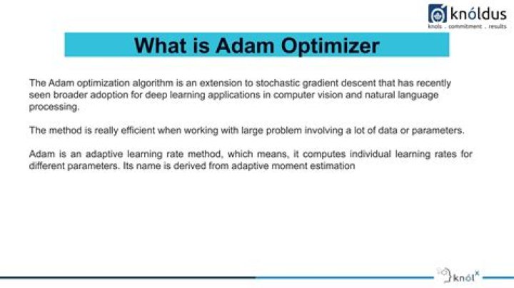 Why is Adam optimizer used?